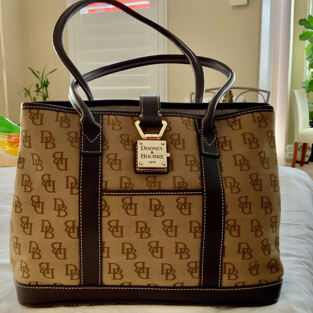 Dooney & Burkey  Canvas Shoulder Handbag